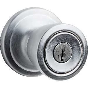 Vestibule Door Knob Satin Chrome Finish