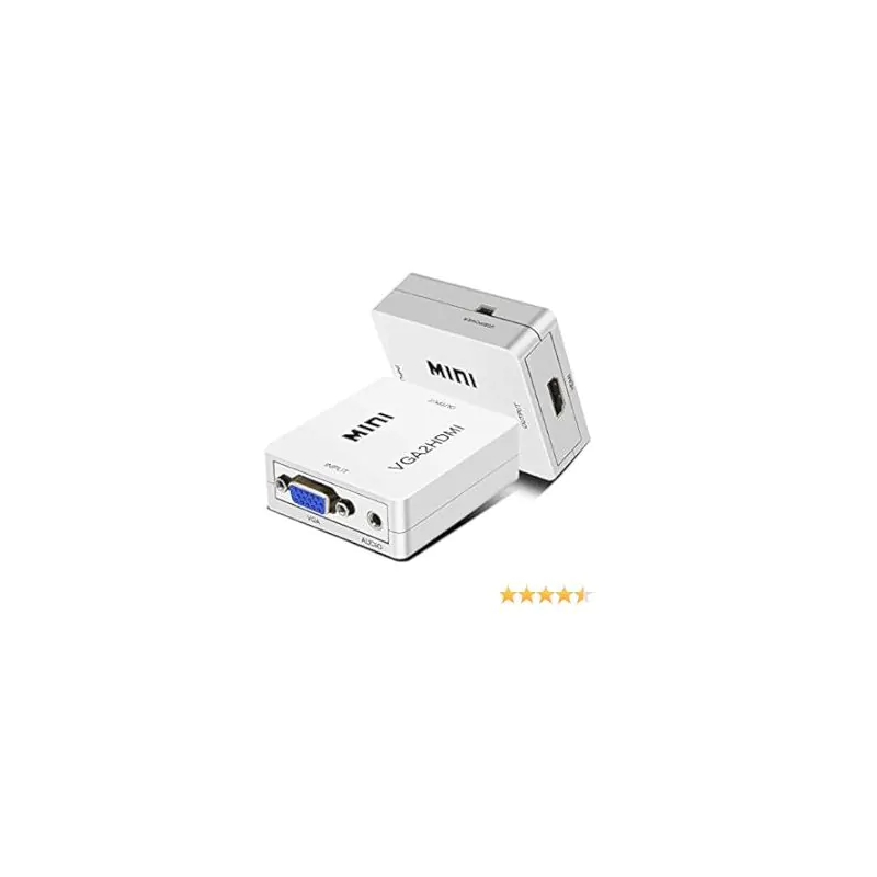 VGA & Audio to HDMI Converter, Adapter Powered by USB VGA2HDMI