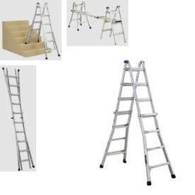 Werner MT-17 Aluminum Multi-Position Telescoping Ladder, 17 ft, 300 lb Capacity