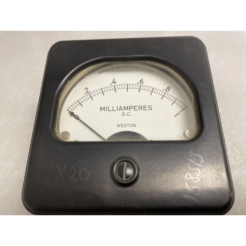 Weston0-1mA DC Milliamperes AMP PANEL METER 2-3/4 inch hole size, Antique Surplus,