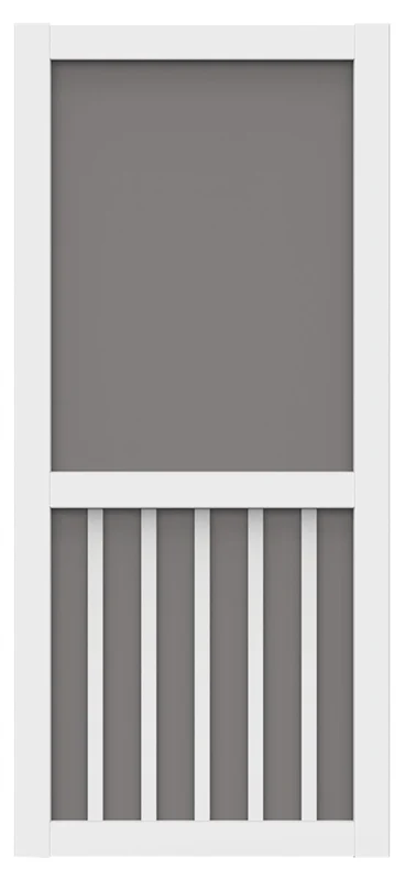 White 5-Bar Vinyl Screen Door 32 in. x 80 in.