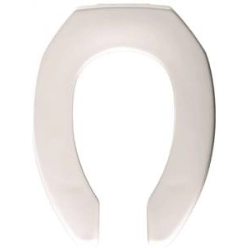WHITE ELONGATED PLASTIC TOILET SEAT