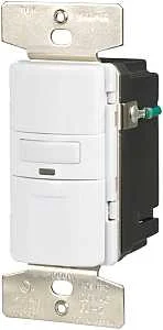 White Occupancy Motion Sensor Wall Switch, 120V 1000W