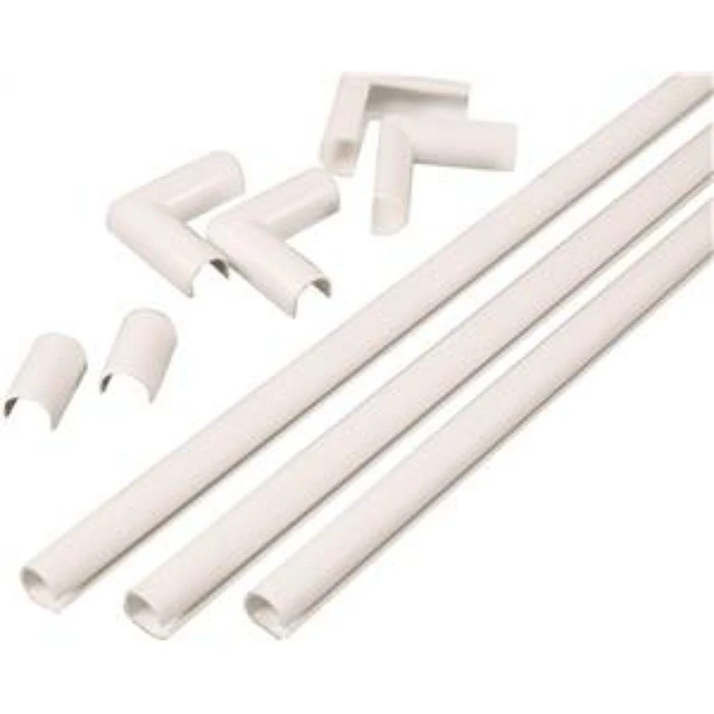 WHITE PVC WIRE RACEWAY KIT