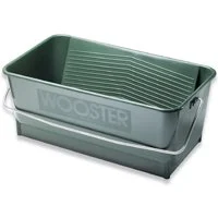 Wide Boy 5 Gallon Polypropylene Paint Bucket with Roll-Off, Green