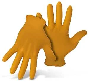 XL Orange Nitrile Disposable Gloves 6 Mil 50 Count Box