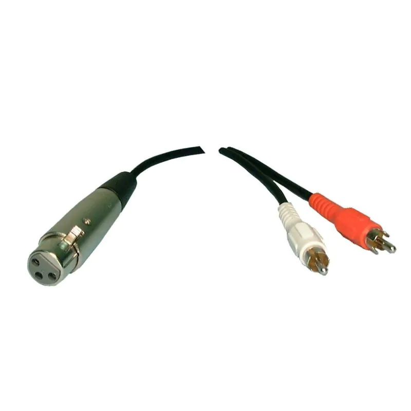 XLR F to 2 RCA M Y ADAPTOR, SPLITTER