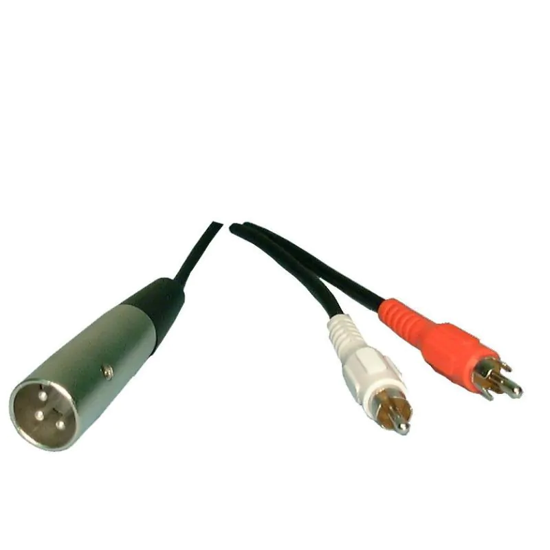 XLR M to 2 RCA M Y ADAPTOR, SPLITTER