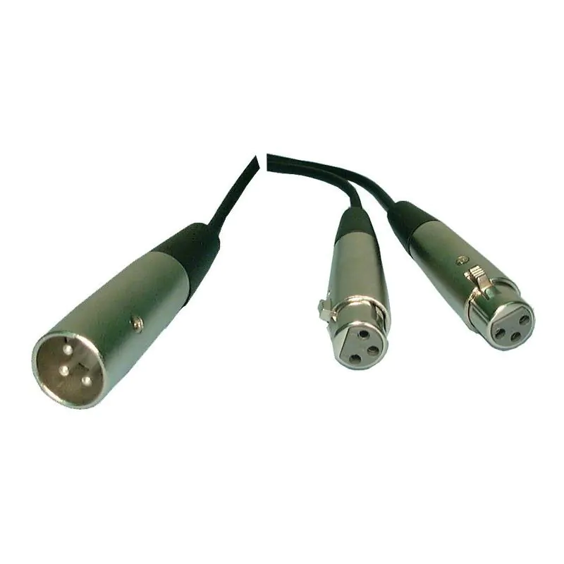 XLR M to 2 XLR Female Y ADAPTOR, SPLITTER